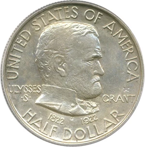 image for: 1922 Grant w/Star 50c PCGS MS63
