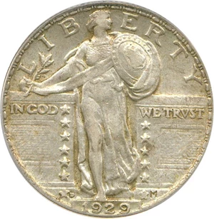image for: 1929-D 25c PCGS AU53