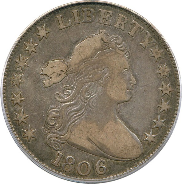 image for: 1806 50c PCGS VF30 (Knob 6, Small Stars)