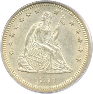 image for: 1877-S 25c PCGS MS62