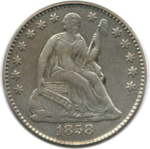 image for: 1858/1858 H10c PCGS Genuine (Inverted Date)