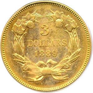image for: 1889 $3 PCGS MS63
