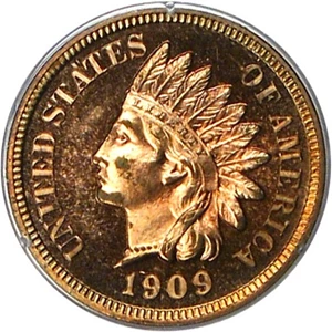 image for: 1909 1c PCGS Proof 65 RD OGH (Indian)