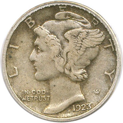 image for: 1923-S 10c PCGS XF40