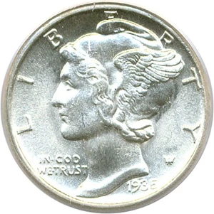 image for: 1935-S 10c PCGS MS65 FB