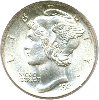 image for: 1921 10c PCGS MS66 FB