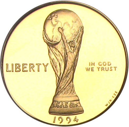 image for: 1994-W $5 PCGS Proof 69 DCameo (World Cup)