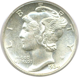 image for: 1934-D 10c PCGS MS64