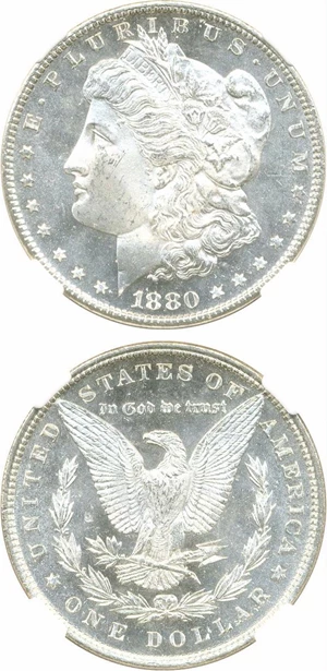image for: 1880 $1 NGC MS66 PL