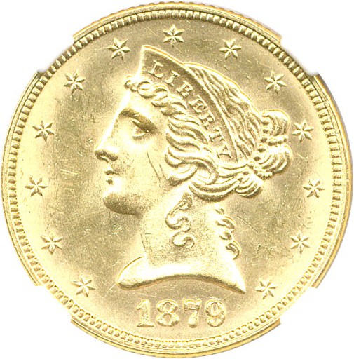image for: 1879 $5 NGC MS64