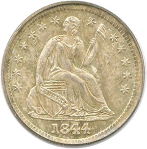 image for: 1844 H10c PCGS MS66