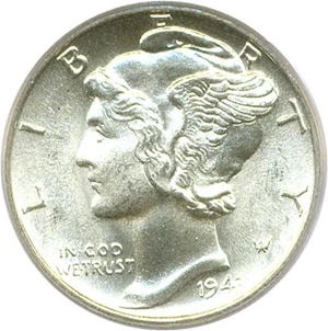 image for: 1943 10c PCGS MS66 FB
