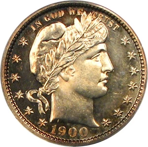 image for: 1900 25c PCGS Proof 64 Cameo