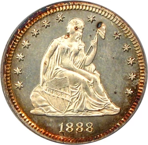 image for: 1888 25c PCGS/CAC Proof 64