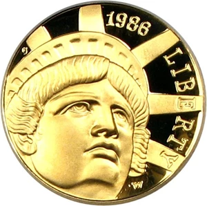 image for: 1986-W $5 PCGS Proof 69 DCameo (Statue Liberty)