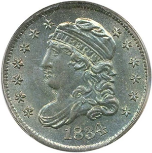 image for: 1834 H10c PCGS/CAC MS66