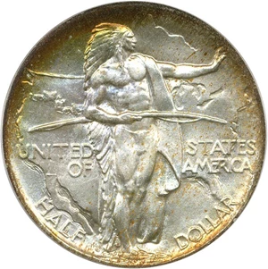 image for: 1936-S Oregon 50c PCGS MS67 * Color *