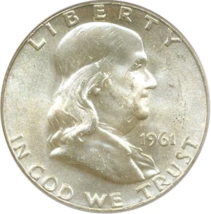 image for: 1961 50c PCGS MS64 FBL