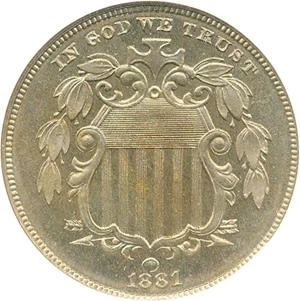 image for: 1881 5c NGC/CAC Proof 65