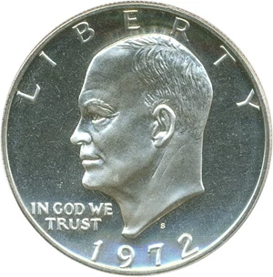 image for: 1972-S $1 PCGS Proof 69 DCameo (Silver)