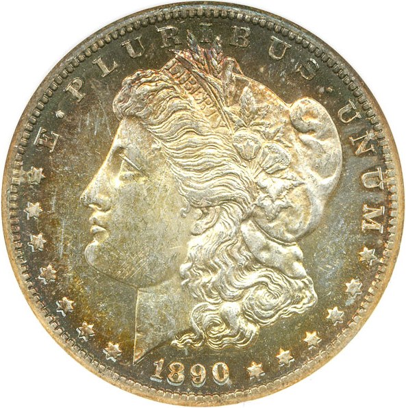 image for: 1890-S $1 NGC MS62 DPL * Color *