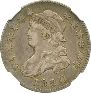 image for: 1820 25c NGC/CAC XF40