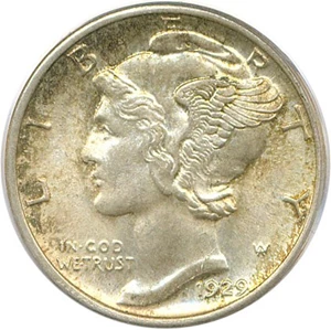 image for: 1929-S 10c PCGS MS64 FB