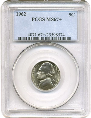 image for: 1962 5c PCGS MS67+