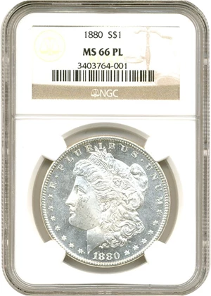 image for: 1880 $1 NGC MS66 PL