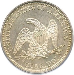 image for: 1862 25c PCGS Proof 64 Cameo