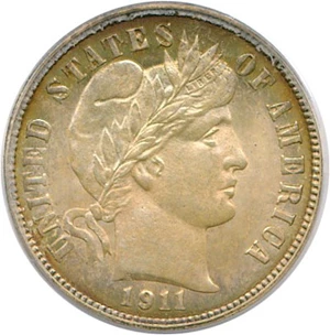 image for: 1911-S 10c PCGS MS66