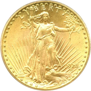 image for: 1928 $20 PCGS MS66