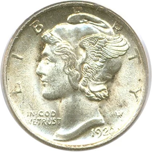 image for: 1920-D 10c PCGS MS65