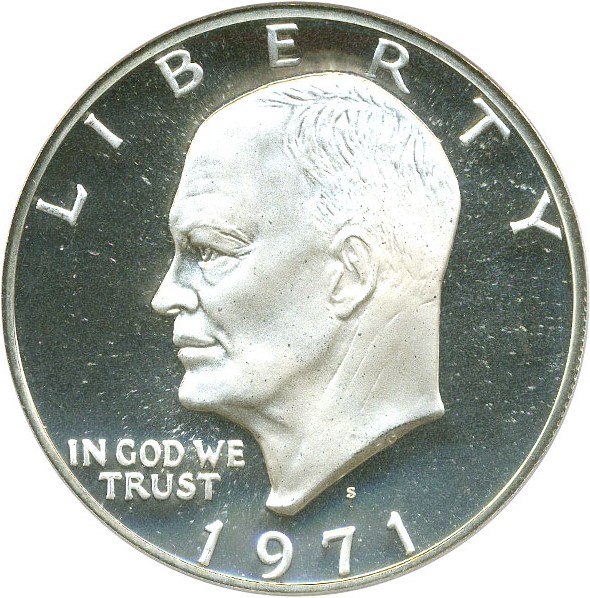 image for: 1971-S $1 PCGS Proof 69 DCameo (Silver)