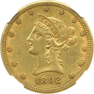image for: 1892-CC $10 NGC XF45