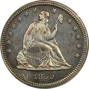 image for: 1859 25c PCGS Proof 64