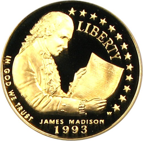image for: 1993-W $5 PCGS Proof 69 DCameo (Madison)