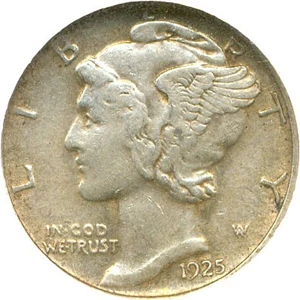 image for: 1925-D 10c NGC AU53