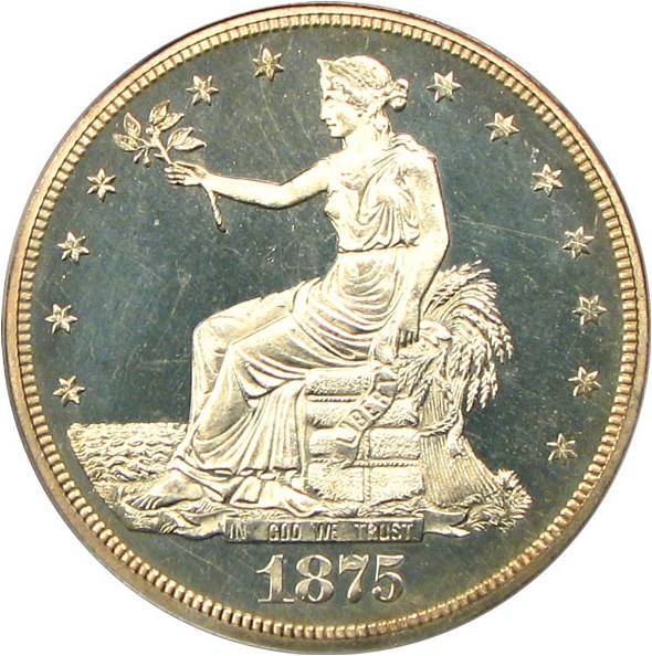 image for: 1875 Trade$ PCGS/CAC Proof 64 Cameo