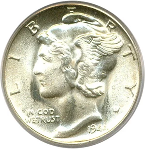 image for: 1944 10c PCGS MS66