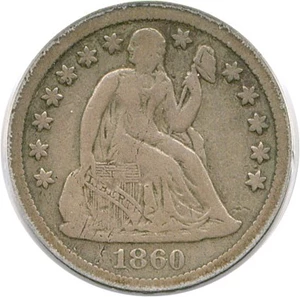 image for: 1860-S 10c PCGS VF20