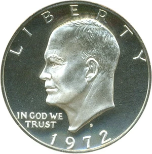 image for: 1972-S $1 PCGS Proof 69 DCameo (Silver)