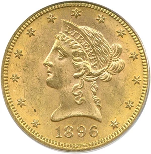 image for: 1896 $10 PCGS MS63
