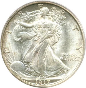 image for: 1917-D 50c PCGS/CAC MS65 (Mintmark Reverse)
