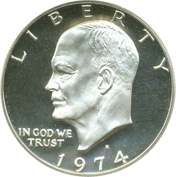 image for: 1974-S $1 PCGS Proof 69 DCameo (Silver)