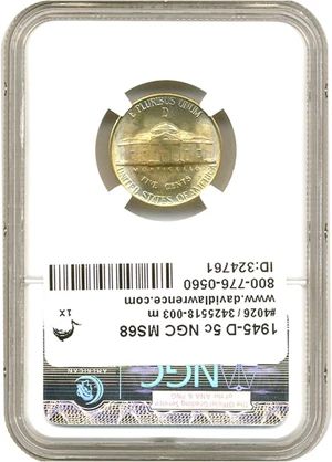 image for: 1945-D 5c NGC MS68
