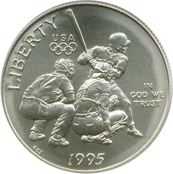 image for: 1995-S 50c PCGS MS70 (Olympic Baseball)