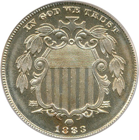 image for: 1883 5c PCGS/CAC Proof 66 Cameo (Shield)