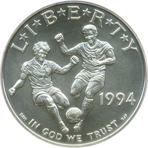 image for: 1994-D $1 PCGS MS69 (World Cup)