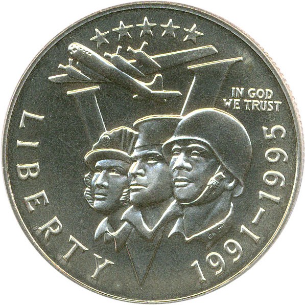 image for: 1991-95-P 50c PCGS MS69 (W.W. II)